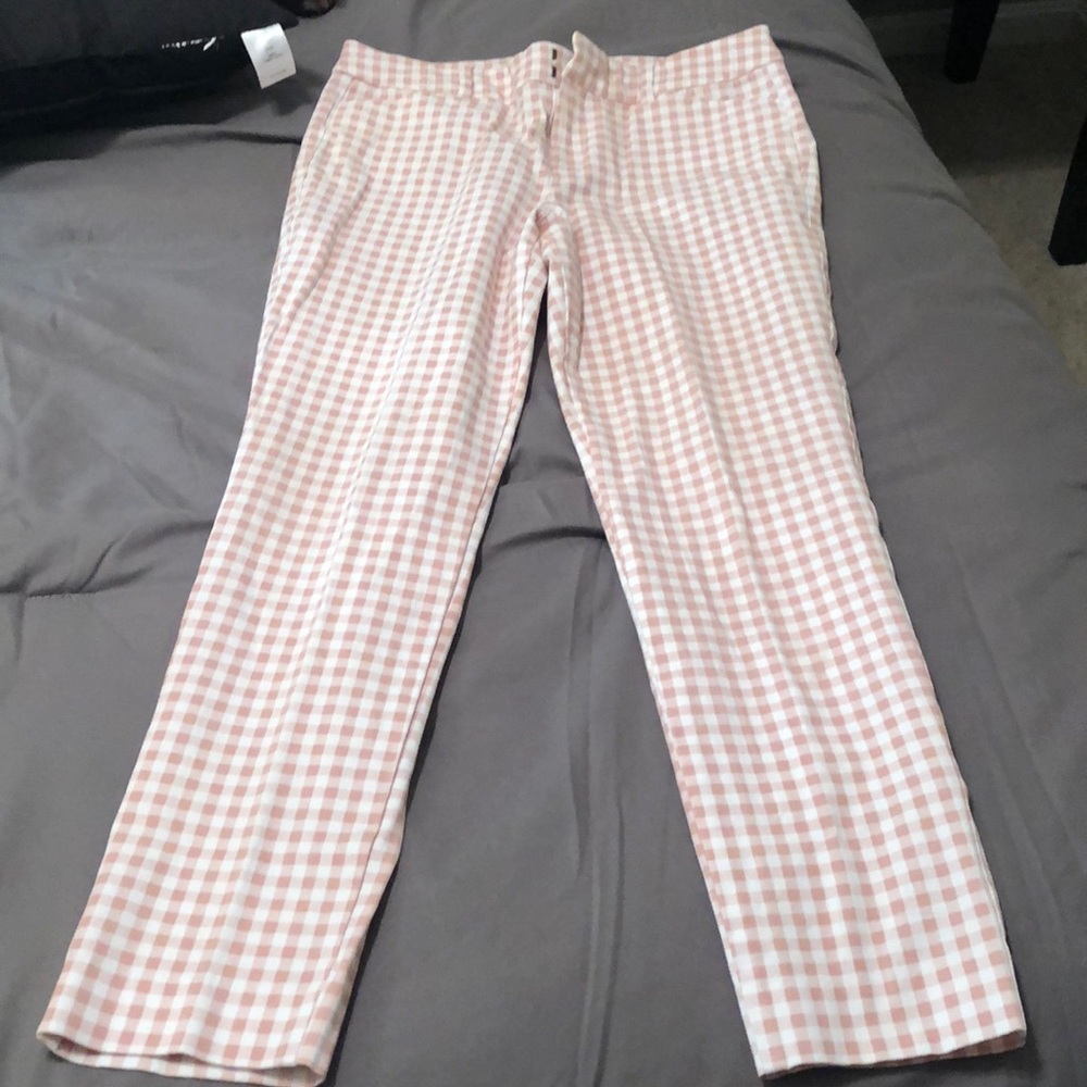 Pink and white pants